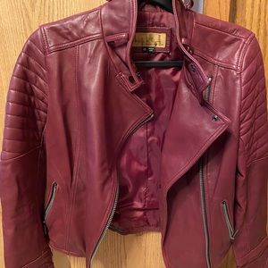 Nicole Miller moto leather jacket